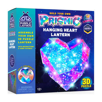 Prismic 3D Puzzle Hanging Heart Lantern DIY Kids Craft w/ Lights 12y+