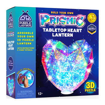 Prismic 3D Puzzle Table Top Heart Lantern DIY Kids Craft w/ Lights 12y+