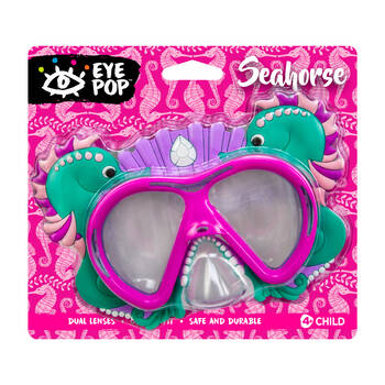 Aqua Leisure Clear Lens Character Swimming Goggle Mask w/ Strap Assorted