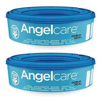 2PK Angelcare Odour Seal Baby Nappy Diaper Disposal Cassette Refills
