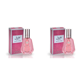 2PK Ard Al Zaafaran Mousuf Wardi Scent Fragrance Eau de Parfum For Women 50ml