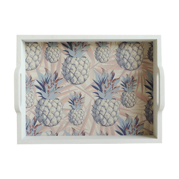 Rayell Pineapple Food Serving Tray Pink 40x30x6cm