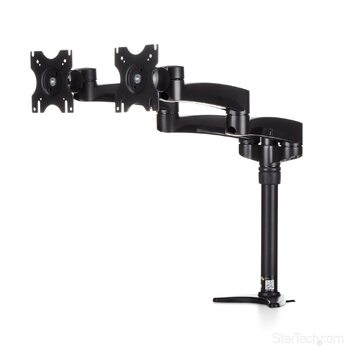 Star Tech Desk Mount Dual Monitor Arm, Articulating, Height Adjustable