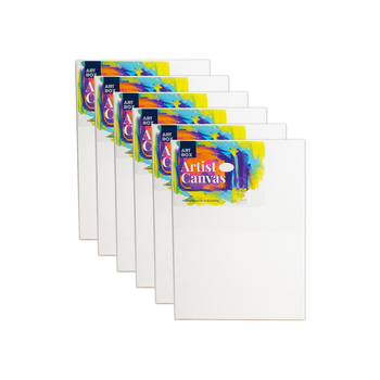 6PK Art Boxd 30x30cm Thick Artist Acrylic & Oil Painting 280gsm Canvas - White