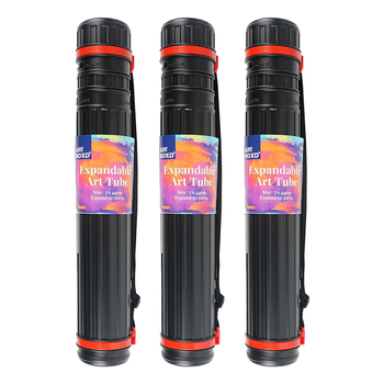 3PK Art Boxd 44.5cm Expandable Poster/Art Tube - Black