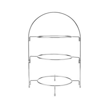 Artesa 3 Tier Metal Food Serving Stand/Plate Holder Afternoon Tea/Cakes Silver