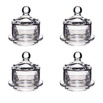 4PK Artesa Mini Glass Serving Cloche for Butter Spreads Soft Cheese 9x9.5cm