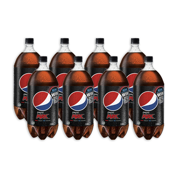 8pc Pepsi Max Cola Flavoured Zero Sugar Soft Drink Bottles 2L