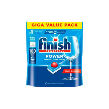 100pc Finish Powerball Power Dishwasher Tablets Giga Value Pack Fresh Scented