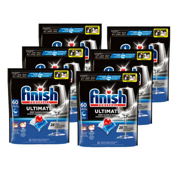 6x 60pc Finish Powerball Ultimate Dishwasher Tablets Fresh Scented