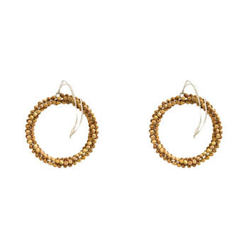 2PK LVD Wreath Hanger Wooden Hanging Ornament Decor Natural 14cm