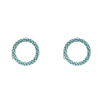 2PK LVD Wreath Hanger Wooden Hanging Ornament Decor Blue 14cm