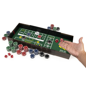 Classic Games 3-in-1 Deluxe Casino Craps/Blackjack/Poker Set 3+