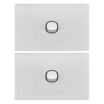2PK Doss Acrylic Wall Plate 1 Gang Light Switch