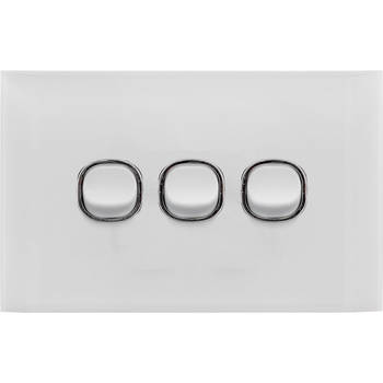 Doss Acrylic Wall Plate 3 Gang Light Switch
