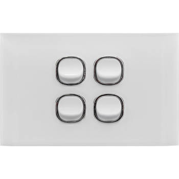 Doss Acrylic Wall Plate 4 Gang Light Switch