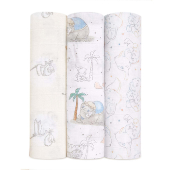 3PK Aden Anais Baby/Infant My Darling Dumbo Cotton Swaddles