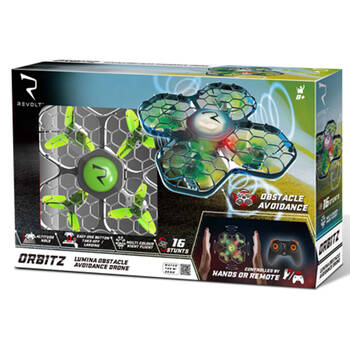 Revolt Radio Control Orbitz Lumina Obstacle Advance Drone RC Toy Kids 8y+ 35cm