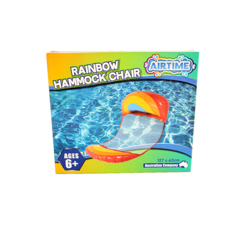 Airtime 127x63cm Rainbow Hammock Chair Beach/Pool Lounge