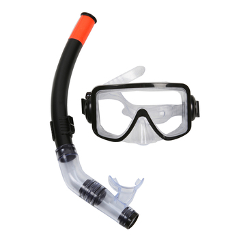 Airtime 42x23cm Youth Adult Snorkel & Mask Set - Black 