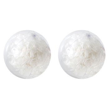 2x Airtime 60cm Light As a Feather Beach Ball Fun Outdoor Toy - White