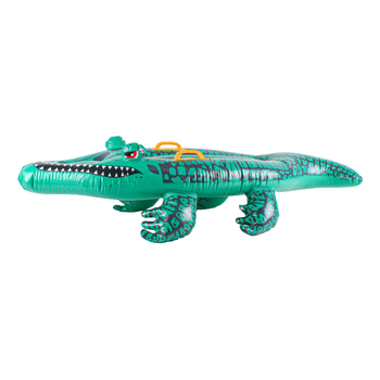Airtime 143x48cm Inflatable Crocodile w/ Handles - Green