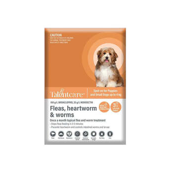 3pc Talentcare Pet Spot-on Worm Treatment For Puppy/Small Dogs Up to 4kg