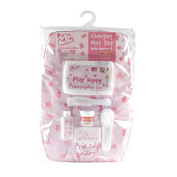 Casdon Play Nappy Changing Mat Playset Role-play Doll Care Toy Kids 3y+ Pink