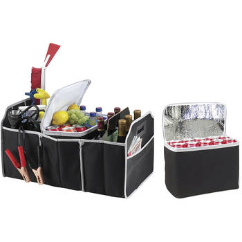 Collapsible Car Boot Organiser w Cooler Bag