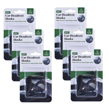 12pc Living Today Car Headrest Organisation Hanging Hooks