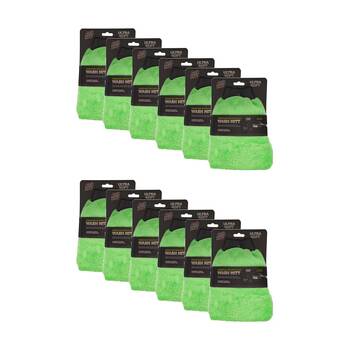 12PK AutoShift Premium Microfibre Car Cleaning Wash Mitt Double Sided 27x18cm