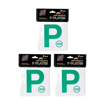 3x 2PK AutoShift NSW Only Magnetic Green Probationary Licence Plate/Sign 15cm