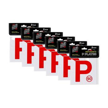 6x 2PK AutoShift NSW Only Magnetic Red Probationary Licence Plate/Signs 15cm