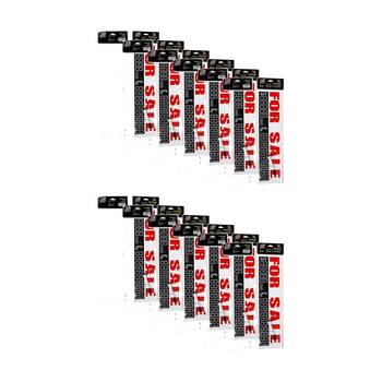 12PK AutoShift Car/Vehicle Label/Sign For Sale Sign w/Dry Erase Marker 58x15cm