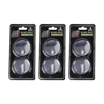 3x 2PK AutoShift Adhesive Blind Spot Mirrors for Car Vehicle Safety Accessory