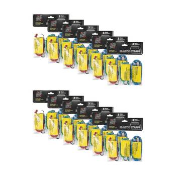 12x 3PK AutoShift Luggage Elastic Bungee Cord Straps w/Rubber Hook 30-60cm