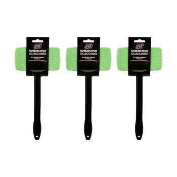 3PK AutoShift Microfibre Window Cleaner w/Handle Streak Free Cleaning 39cm