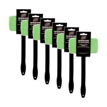 6PK AutoShift Microfibre Window Cleaner w/Handle Streak Free Cleaning 39cm