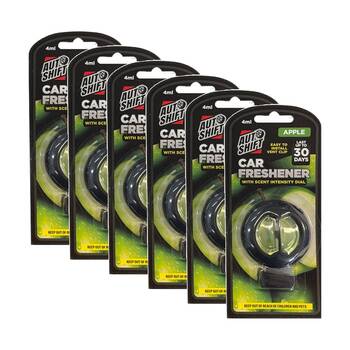 6PK AutoShift Car Vent Clip Air Freshener w/Scent Intensity Dial 4ml Assorted