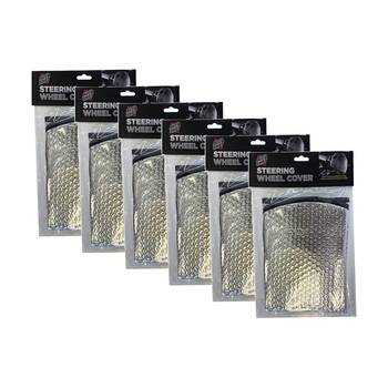 6PK AutoShift Heat Reflective Steering Wheel Cover Sun & Fade Protection 44cm