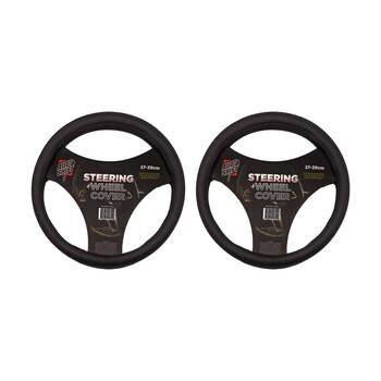 2PK AutoShift Steering Wheel Cover Universal Textured Grip 37-39cm Diameter