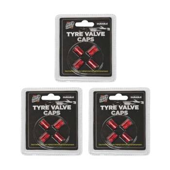 3x 4pc AutoShift Coloured Metal Car Tyre Valve Caps Auto Accessory Assorted