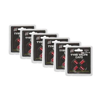 6x 4pc AutoShift Coloured Metal Car Tyre Valve Caps Auto Accessory Assorted
