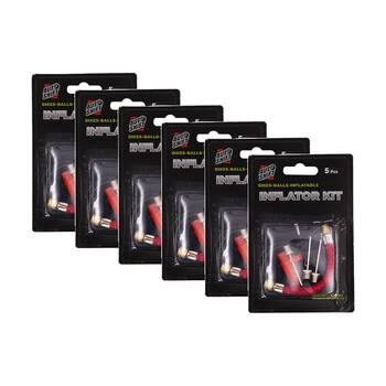 6x 5pc AutoShift Bike/Sports Ball Inflation Accessory Kit Football/Cycling