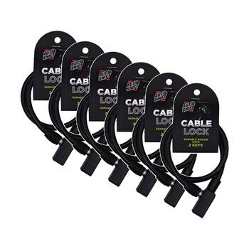 6PK AutoShift Cable Keyed Bike Lock w/2 Keys Property Protection/Security 