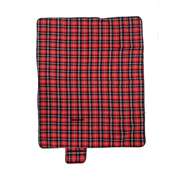 Autostyle 200x150cm Picnic Rug Tartan w/ PVC Backing - Red