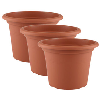 3PK Artevasi Cilindro Indoor/Outdoor Garden Pot 25x18.2cm Terracotta