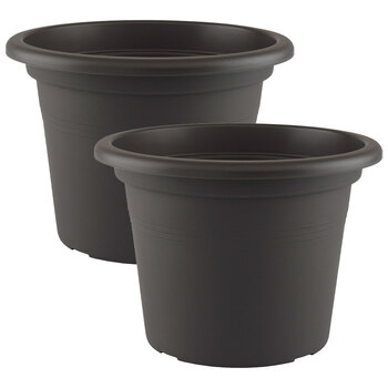 2PK Artevasi Cilindro Indoor/Outdoor Garden Pot 35x24.9cm Anthracite