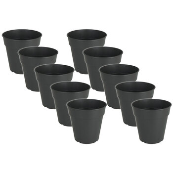 10PK Artevasi Madagascar Indoor/Outdoor Garden Pot 15x14.2cm Anthracite