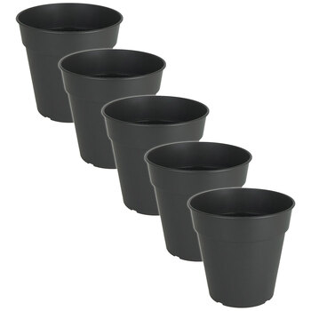 5PK Artevasi Madagascar Indoor/Outdoor Garden Pot 19x18.2cm Anthracite